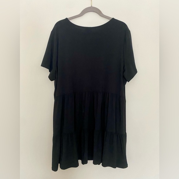 NWOT Nicole Miller New York Short Sleeve Black Tiered Dress Plus Size 3x - Picture 6 of 6